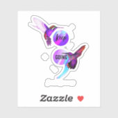 Sticker Le Colibri Choisit De Continuer À Se Sensibiliser (Feuille)