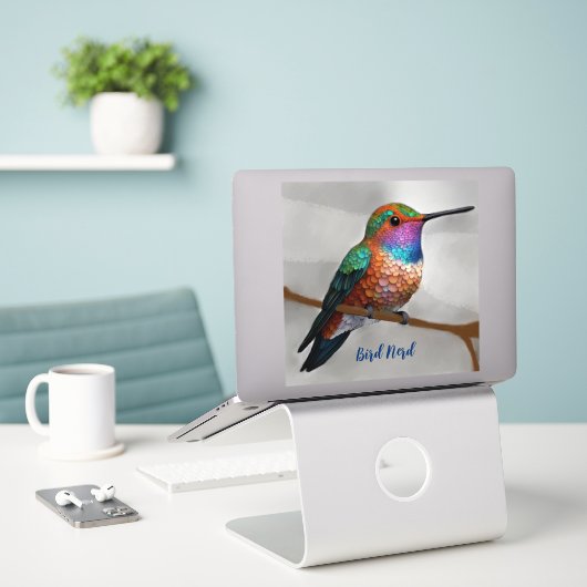 Sticker Le colibri d'Allen (Ordinateur portable sur le bureau)