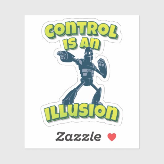 Sticker Le Contrôle Est Un Robot Illusion (Feuille)
