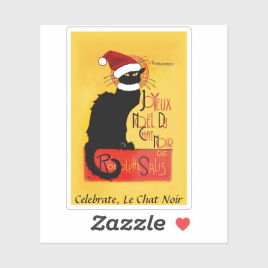 Sticker Le Conversation Noir Joyeux Noël Noël (Feuille)