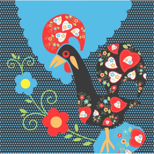 Sticker Le coq portugais (Devant)