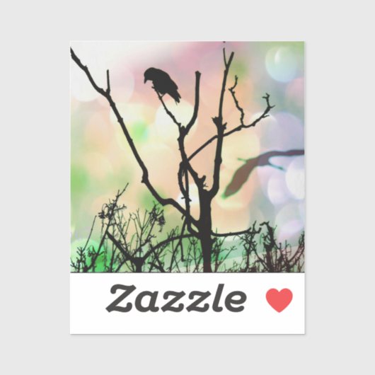 Sticker Le Corbeau solitaire (Feuille)