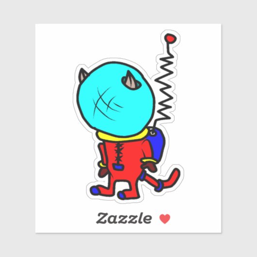 Sticker Le costume de chat d'Astro (Feuille)