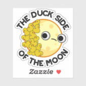 Sticker Le Côté Canard De La Lune Amusante Astronomie Pun (Feuille)