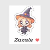 Sticker Le Coven Giggling : Heureuse Sorcière Haunting (Feuille)