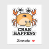 Sticker Le crabe se produit un animal amusant (Feuille)