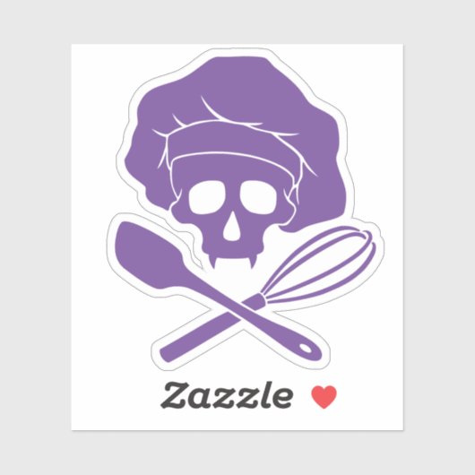 Sticker Le crâne de Baker avec Toque (Feuille)