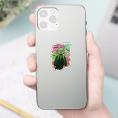 Sticker Le cri - Dessin Zombie (Téléphone)