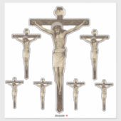 Sticker Le crucifix catholique Jésus sur la croix religieu (Feuille)