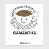 Sticker Le Cute Kawaii A Un Nom De Jour Ruppé (Feuille)