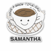 Sticker Le Cute Kawaii A Un Nom De Jour Ruppé (Devant)