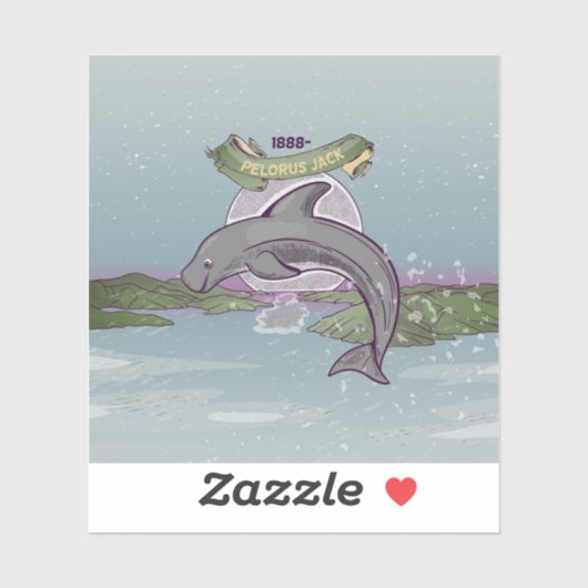 Sticker Le dauphin de Pelorus Jack Risso (Feuille)