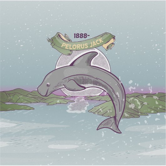 Sticker Le dauphin de Pelorus Jack Risso (Devant)