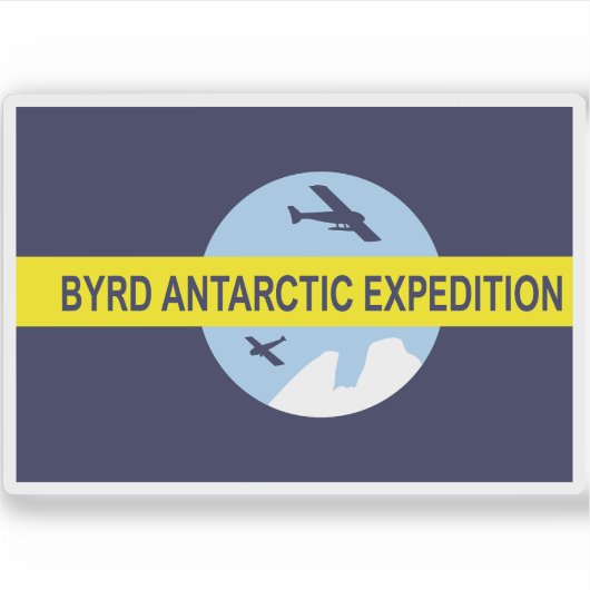 Sticker Le deuxième drapeau de l'expédition antarctique de (Devant)