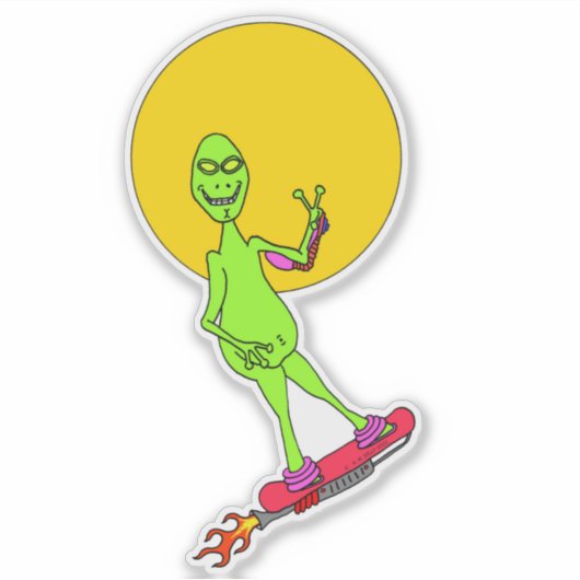 STICKER LE DOOD SUR SON SPACEBOARD - (Devant)