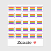 Sticker Le drapeau de beaucoup de petits arc-en-ciel (Feuille)