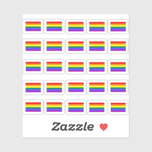 Sticker Le drapeau de beaucoup de petits arc-en-ciel (Feuille)