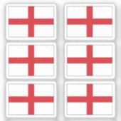 Sticker Le drapeau de la Collection Angleterre pack de 6 (Recto)
