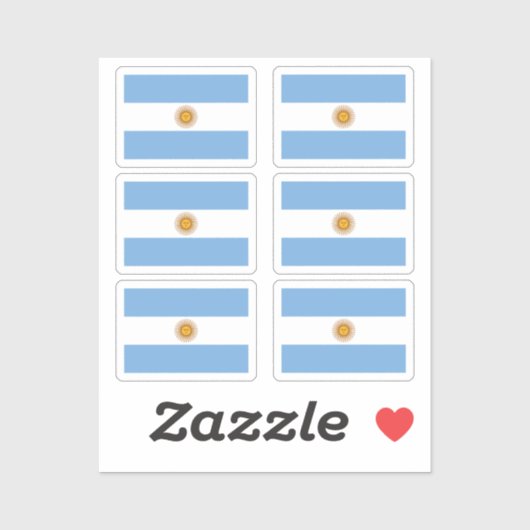 Sticker Le drapeau de la Collection Argentine pack de 6 (Feuille)