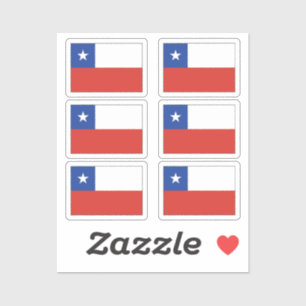 Sticker Le drapeau de la Collection Chili pack de 6