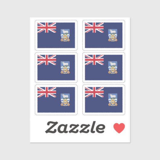Sticker Le drapeau de la collection des îles Falkland pack (Feuille)