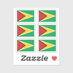 Sticker Le drapeau de la collection Guyana pack de 6