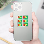 Sticker Le drapeau de la collection Guyana pack de 6 (Téléphone)