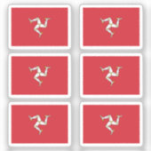 Sticker Le drapeau de la Collection Isle of Man pack de 6 (Recto)