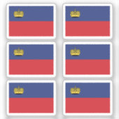 Sticker Le drapeau de la collection Liechtenstein pack de (Recto)