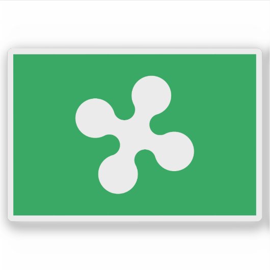 Sticker Le drapeau de la Lombardie, Italie (Devant)