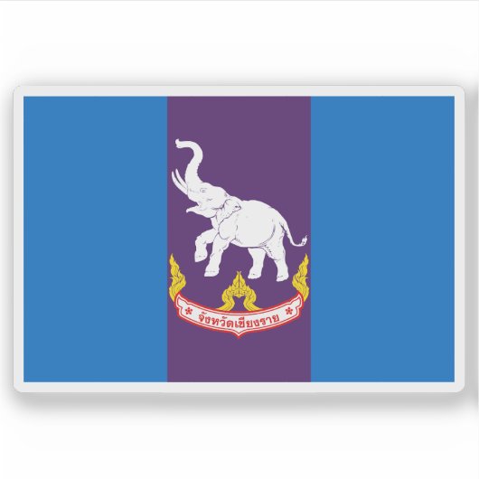 Sticker Le drapeau de la province de Chiang Rai, Thaïlande (Devant)