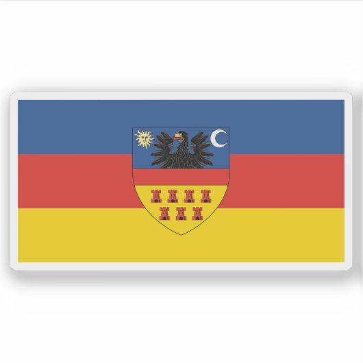 Sticker Le drapeau de la Transylvanie (Devant)