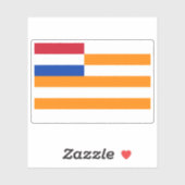 Sticker Le drapeau de l'État libre d'Orange, Rép. d'Afriqu (Feuille)