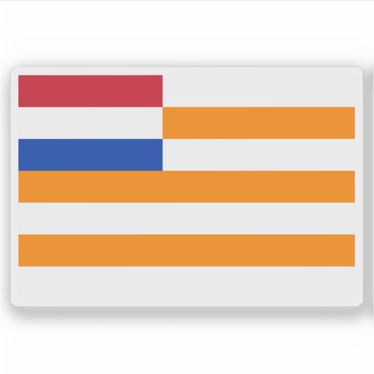 Sticker Le drapeau de l'État libre d'Orange, Rép. d'Afriqu (Devant)