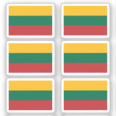 Sticker Le drapeau de Lituanie Collection pack de 6 (Recto)