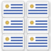 Sticker Le drapeau de l'Uruguay Collection pack de 6 (Recto)