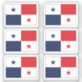 Sticker Le drapeau de Panama Collection pack de 6 (Recto)