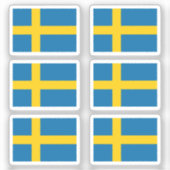 Sticker Le drapeau de Suède Collection pack de 6 (Recto)