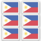 Sticker Le drapeau des Philippines Collection pack de 6 (Recto)
