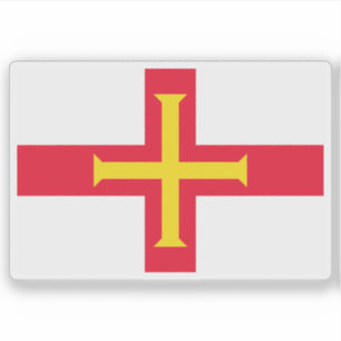 Sticker Le drapeau du bailliage de Guernesey, Couronne bri