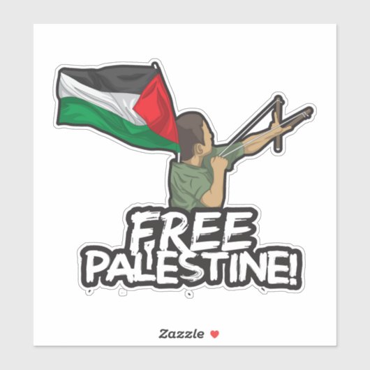 Sticker Le drapeau enfant du Résister Palestinien Liberté (Feuille)