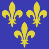 Sticker Le drapeau médiéval de France (Devant)