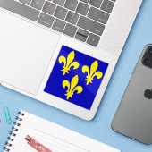 Sticker Le drapeau médiéval de France (Ordinateur portable avec iPhone)