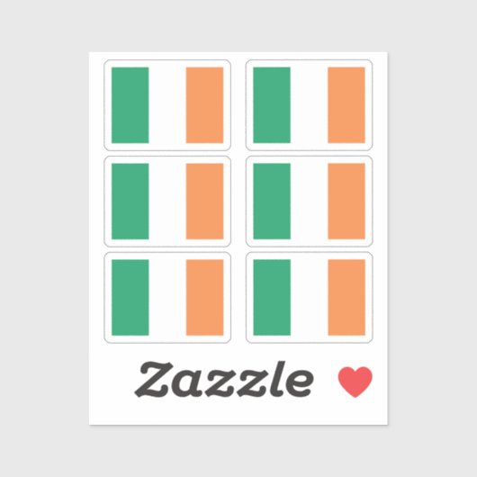 Sticker Le drapeau national de la Collection Irlande pack (Feuille)