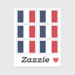 Sticker Le drapeau national de la France pack de 6