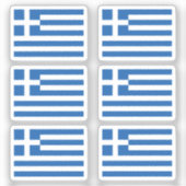 Sticker Le drapeau national de la Grèce pack de 6 (Recto)