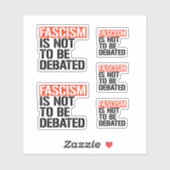 Sticker Le fascisme ne doit pas être débattu (Feuille)