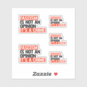 Sticker Le fascisme n'est pas une opinion (Feuille)