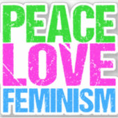 Sticker Le féminisme de l'amour de la paix (Devant)