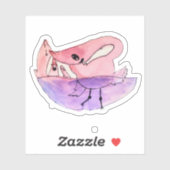 Sticker Le Flamant rose Dansant (Feuille)